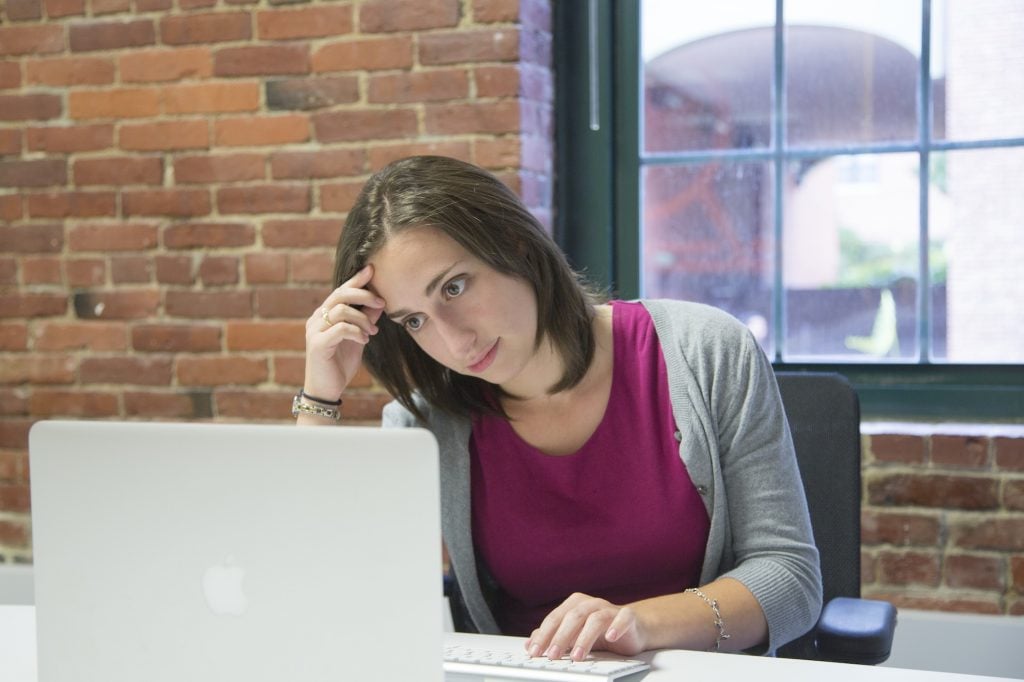 Frustrated potential customer who can't find content because you're not blogging