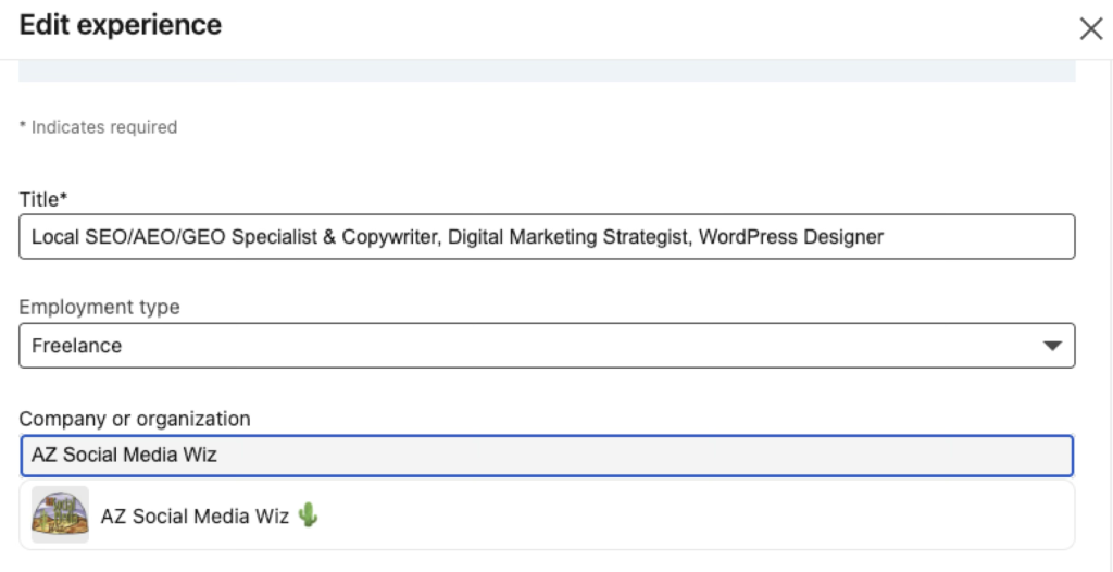 Connect-company-page - AZ Social Media Wiz Connect your company page to your personal profile on LInkedIn