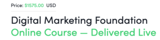Very expensive online marketing classes