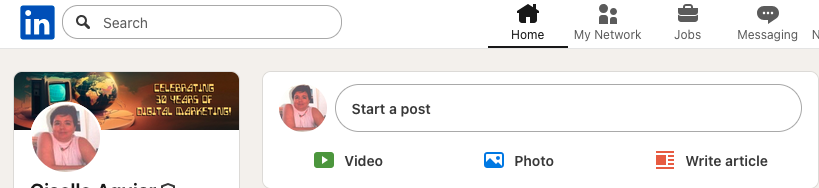 LinkedIn homepage