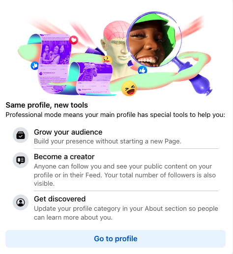 Facebook Professional Mode grow your audience