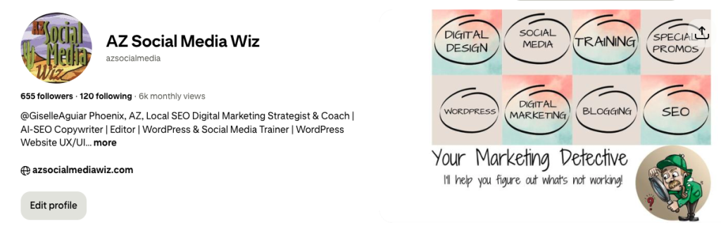 Screenshot 2026-06-19 at 4.25.11 PM - AZ Social Media Wiz Pinterest business account